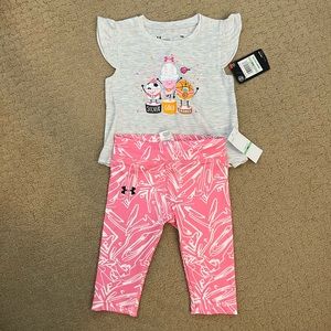Under armor Baby Girl 18 month shirt and pant set NWT